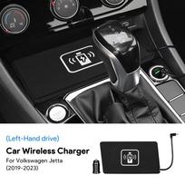 LHD Car Wireless Charger For Volkswagen Jettat 2019 2020 2021 2022 2023 15W Mobile Phone Wireless Holder Charger Board One Size gray