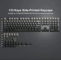 Xiaomi 2026 Keycap for 60/64/84/98/108 Gaming Mechanical Keyboard MX Switch 135 Keys OEM PBT Side Engraved Red and Black Gradient Color Side-engraved keycap blue