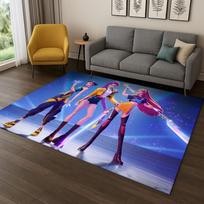 Kpop Demonas Medžiotojai Rumi Mira Zoey Muzika Animacinis Kilimas Kilimas Miegamojo Svetainės Sofos Namų Dekoras, Neslystantis Grindų Kilimėlis Dovana 80cm x 120cm