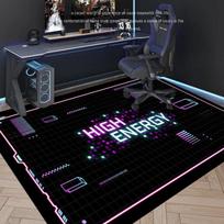 Cyberpunk Žaidimų Kėdės Kilimėlis Neslystantis Atsparus Purvui Žaidimų Kambario Grindų Kilimas Svetainės Miegamojo Kilimas Namų Dekoras 80x160cm 31x63inch