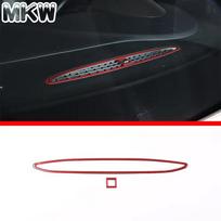 For Seat Leon Mk2 1P 2008-2012 soft Carbon Fiber Car Dashboard Air Outlet Stickers Car Interior Modification Accessories 2pcs raudona