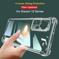 Oro pagalvės Skaidrus dėklas skirtas Xiaomi 12T Pro 12 12S Pro 12X 12s Ultra 5G Minkštas TPU Dangtelis 2-os kartos Itin plonas Atsparus smūgiams Galinis telefono Dangtelis For Xiaomi 12T Pro gryna