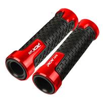 Motorcycle 7/8'' 22mm CNC Hand Grips Handle Bar Handlebar Grip Ends Plug For HONDA PCX125 PCX 125 2018    All raudona
