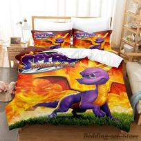 Naujas Spyro reignited trilogy patalynės komplektas Viengulis Dvivietis Pilnas Karalienės Karališko dydžio lovos komplektas Suaugusių Vaikų Miegamasis Antklodės užvalkalų rinkiniai Anime Gme 70x133cm 2pcs