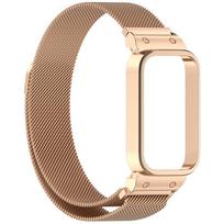 Dirželis „Mi Band 9 Active“ apyrankės apyrankė „Redmi band 3“ nerūdijančio plieno metalo laikrodžio apyrankei rožinio aukso spalvos