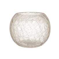 Žvakidė „CRACK“, D15 x H12,5 cm, stiklinė