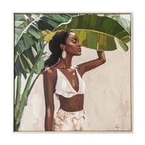 Paveikslas su rėmu „FAMOUS“, 82,5×82,5 cm, „Rihanna“