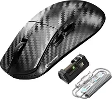 Attack Shark belaidė žaidimų pelė R11 Ultra, juoda, ergonomiška, 350 g