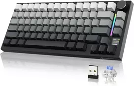 YINDIAO mechaninė klaviatūra su TFT ekranu, 75% ANSI, laidinė ir belaidė, RGB, X820 Ultra