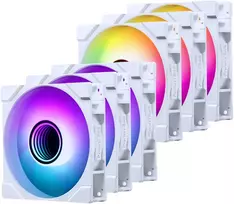 PHANTEKS "6-Pack" 3-Pack M25 Gen2 D-RGB Standard Fans + 3-Pack M25 Gen2 D-RGB Reverse Blade Fans, 120mm - Baltas