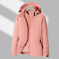 Trys viename nuimami pavasario ir rudens kombinezonai Dviejų dalių moteriškas vėjui atsparus minkšto apvalkalo alpinizmo kostiumas 4XL white