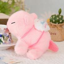Cute cute capybara popping circle plush toy doll little fox doll bracelet children's soothing doll 18cm（0.06kg） white