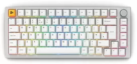 Klaviatūra Glorious GMMK Pro mechaninė klaviatūra, 75% - Pre-built, ISO UK-išdėstymas - balta (GLO-GMMK-P75-FOX-ISO-W-UK)
