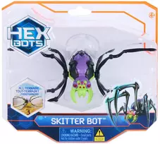 Hex Bots Šešiakampiai robotai – Skitter robotas – violetinė / žalia
