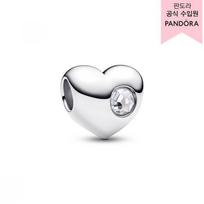 Pandora Ingrievable Birthstone Heart Charm   April 794161c04 794161C04 white