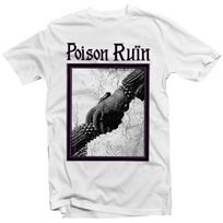 POISON RUIN Draugo Marškinėliai NAUJAS! Relapse Records TS4809 Unisex marškinėliai L white