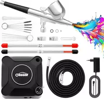 Oasser dvigubo veikimo aerografo rinkinys su kompresoriumi 2–36 PSI AK2-2