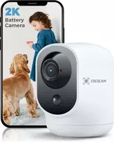 COCOCAM belaidė vidaus stebėjimo kamera 3 MP su pasukimu ir 5200 mAh baterija ZS-GX7S