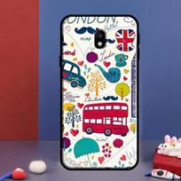 London Bus England Big Ben Cover For Samsung Galaxy J5 J7 2017 A3 A5 J1 J3 2016 J8 A6 A8 A9 2018 J6 J4 Plus Back Case A5 2017 - A520 A520F blue