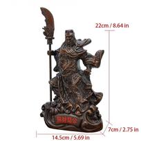 Kinų Feng Shui Guan Gong Statulėlė Dervos Skulptūra Istorinė Mitologinė Figūra Namų Kambario Biuro Turto Kaupimo Statulėlė black