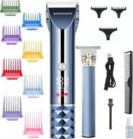 Barzdaskutė BARBERBOSS plaukų ir barzdos kirpimo mašinėlė su titanio ir keramikos ašmenimis QR-2681