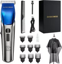 Barzdaskutė BARBERBOSS plaukų ir barzdos kirpimo mašinėlė su keraminiais ašmenimis, USB, QR-2083