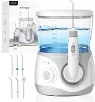 mornwell burnos irigatorius su 600 ml talpa, 2 režimais ir 6 antgaliais F5106