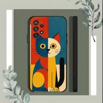 Geometric Bauhaus  Phone Case For Samsung S25,S24,S21,S22,S23,S30,Ultra,S20,Plus,Fe,Lite,5G Black Cover Samsung S25Plus red