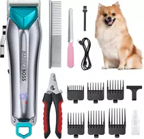 BARBERBOSS belaidė gyvūnų kirpimo mašinėlė su LED ekranu ir USB įkrovimu QR-9088