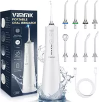 Vimmk belaidis burnos irigatorius su 5 režimais, 8 antgaliais, USB-C ir IPX7, Y208