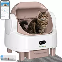 Gimars automatinė savaime išsivalanti kačių kraiko dėžė su Wi-Fi, 8 l, XXL, CH-ICB023
