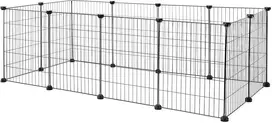 lionto triušių aptvaras iš metalo 144 × 74 × 46 cm, juodas, PF00199