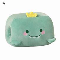 Winter Hand Warmer Cartoon Animal Plush Soft Stuffed Doll Ornament Pillow Toy A gray