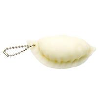 New creative cute realistic dumpling slow rebound soft squeeze stress relief toy prop student fun gift keychain toy gift white