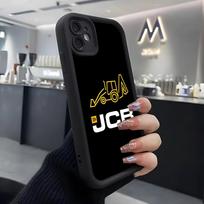 J-Jcb LOGO Phone Case For IPhone Air 17 Pro Max 16 E 15 14 Pro Max 13 12 11 Mini Plus Soft Silicone Black Cover iPhone 11 Pro gray