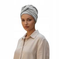 Turban Damski Sara W Kolorze Gołębim Z Bawełny Także Po Chemioterapii brown