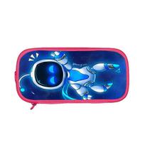 Astro Bot Space Robot Kids Pencil Storage Bag With Multiple Colors And High Capacity Style G7 blue