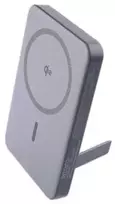 Išorinė baterija DELTACO 5000 mAh su stovu, belaidis įkrovimas, suderinamas su Qi2, magnetas, PB-Q1008 / 1903834