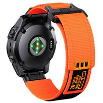 QuickFit 22mm Watch Band for Garmin Fenix 8 47mm, Fenix 7/6 Pro Straps, Nylon Replacement strap for Epix 2, Forerunner 955 945 Quick Fit 22mm oranžinė
