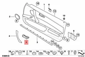 Bmw 3 E92 E93 Vidinė Dešinioji Durų Rankena Originalus 51218043244