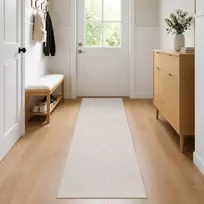 Kilimas Kreminė 50 x 150 cm 100% poliesteris 3 mm Plaunamas