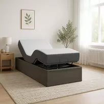 Elektrinis reguliuojamas lovos rėmas Pilka 200 x 90 x 33,5 cm