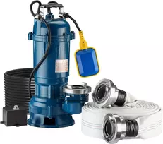 Wiltec nešvaraus vandens siurblys 1500 W, 36000 l/h su plūdiniu jungikliu ir 20 m žarna, 62821