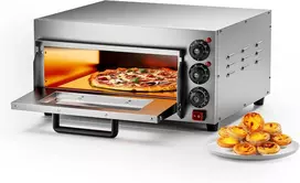 Elektrinė krosnelė Wiltec elektrinė picų krosnelė 2000 W su kordierito plokšte, 350 °C, 61998