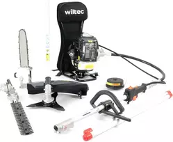 Wiltec benzininis sodo daugiafunkcis įrankis 4 viename su 2 taktų varikliu, 43 cm, 64755