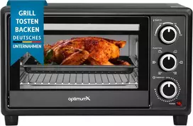 Elektrinė krosnelė OptimumX mini elektrinė orkaitė su konvekcija, 20 l, 1380 W, opt-20lt-juodas