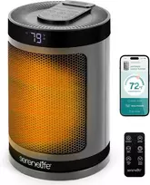 SereneLife elektrinis keraminis PTC šildytuvas 1500 W su Wi‑Fi ir termostatu SLSPCHTRW3GY