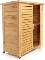Wiltec medinė sodo įrankių spintelė su dviem durimis 87 x 46,5 x 91,6 cm, 51062