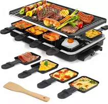 LeuKoles dvipusis raclette stalo grilis 8 asmenims, 1300 W, su nelimpančia danga, HB-506