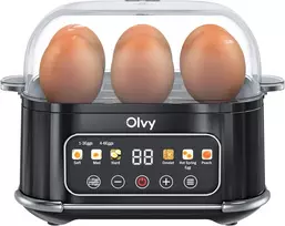 Olvy elektrinė kiaušinių viryklė 6 viename su LCD laikmačiu, 6 kiaušiniams OP-EB808